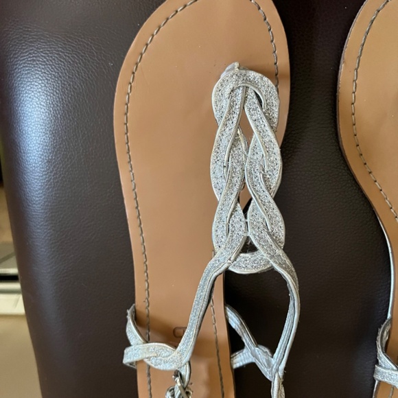 Unisa Braided Silver Sandals/Size 10M - Picture 2 of 7